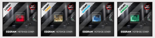 <b>ラグジュアリー（山形カット）。左からルビー、トパーズ、サファイア、エメラルド</b>