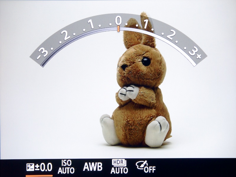 <b>ファンクションメニュー（露出補正）</b>