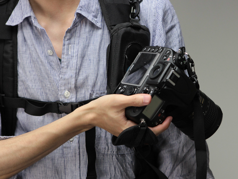 <b>グリップが下側になるようにすると着脱しやすかった</b>