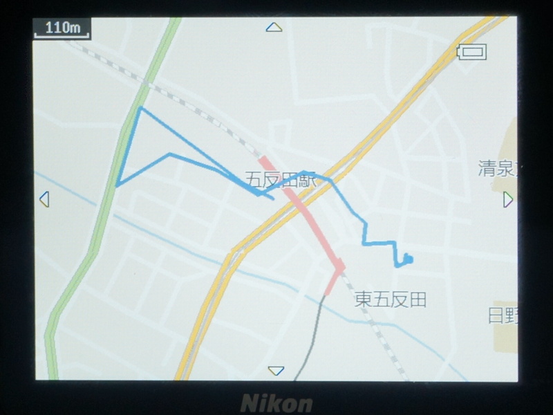 <b>移動ルートを本体で表示できる</b>