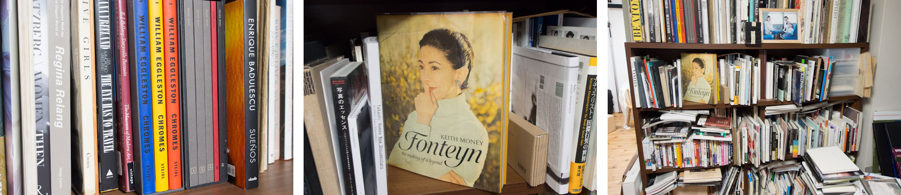 <b>原宿にある彼の事務所は有名な老舗マンションの一室。かなり広いスペースを撮影&amp;打合せ、PCデータやプリント作業、写真集や過去のネガやプリントなどの書庫、機材室といった感じで区切られている。うらやましいくらいの素敵な空間だ。</b>