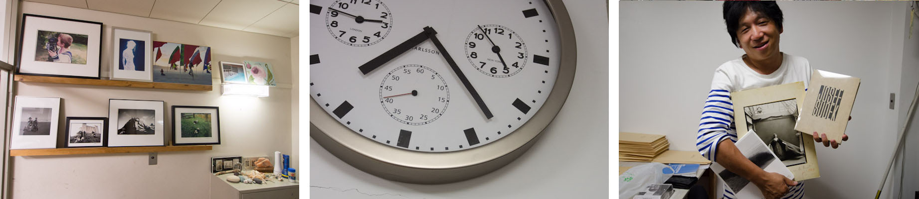 <b>原宿にある彼の事務所は有名な老舗マンションの一室。かなり広いスペースを撮影&amp;打合せ、PCデータやプリント作業、写真集や過去のネガやプリントなどの書庫、機材室といった感じで区切られている。うらやましいくらいの素敵な空間だ。</b>