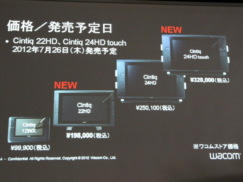 <b>新しいCintiqのラインナップ</b>