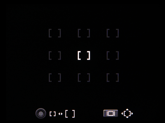 <b>AFフレームの大きさは左から大/通常/ピンポイントとなる。被写体のピントをより正確に合わせるなら「ピンポイント」、なるべく素早く合わせたいなら「大」を選択するとよい</b>