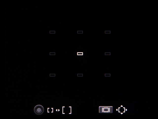 <b>AFフレームの大きさは左から大/通常/ピンポイントとなる。被写体のピントをより正確に合わせるなら「ピンポイント」、なるべく素早く合わせたいなら「大」を選択するとよい</b>