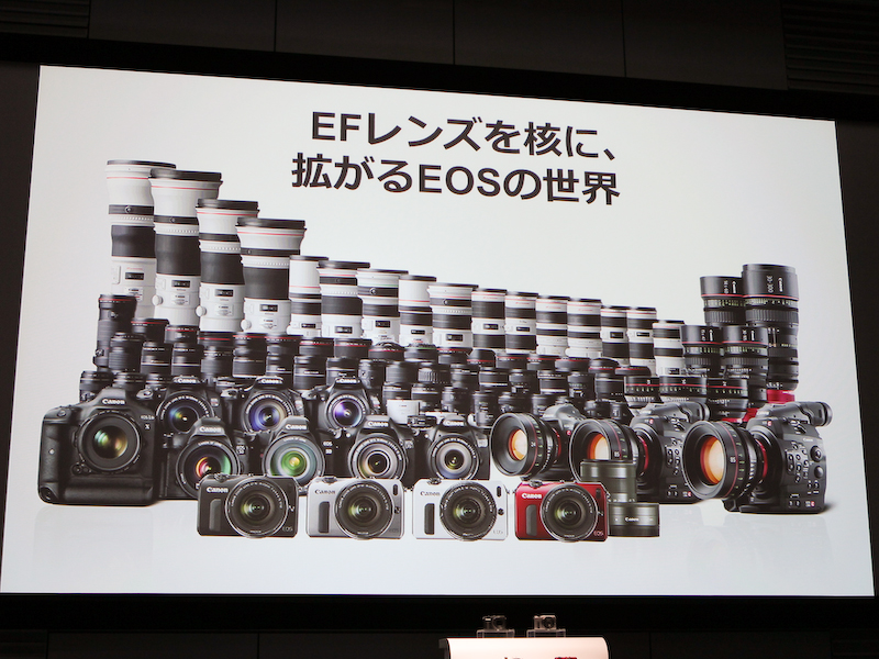 <b>EOSシリーズが幅広く使われていることを強調した</b>