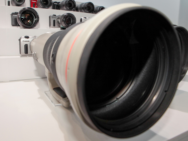 <b>EF 800mm F5.6 L IS USMを装着したところ</b>