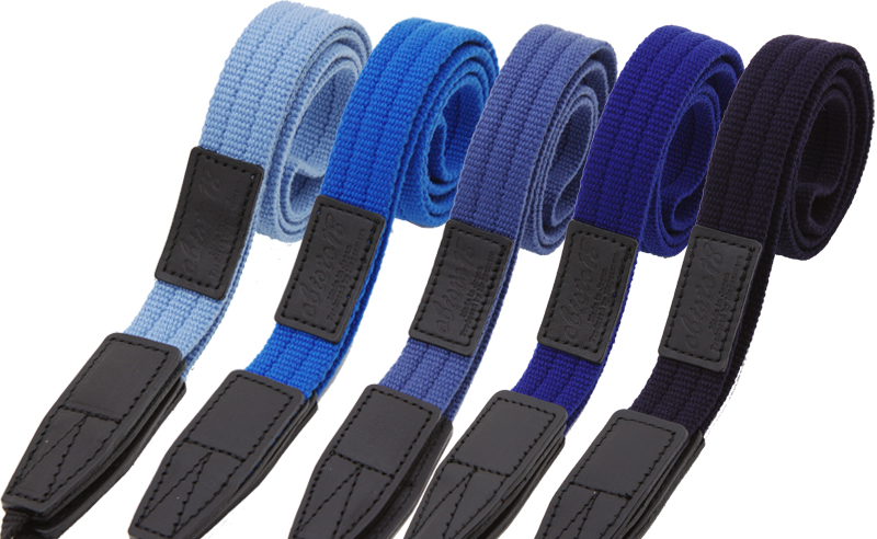 <b>左から波青（ぱっせ）、青夢（わかさゆえ）、七分紺（しちぶこん）、極青（きわめてあお）、深海（ふかうみ）</b>