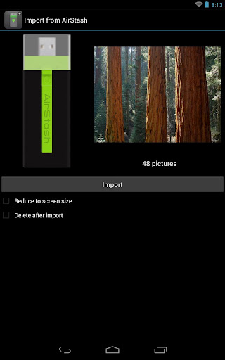 <b>SDメモリーカードの画像を一括転送する画面</b>