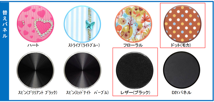 <b>前面パネルの種類。赤線の2つは前面パネル単体でのみ用意する</b>