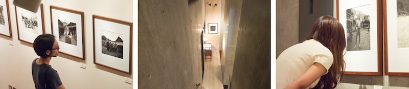 <b>「ヒヨシ」本校取材の1週間後。この日は学生さんたちと一緒に写真ギャラリーをまわって作品を鑑賞するという授業だった。こちらは御茶ノ水から徒歩5分くらいにある、田村さんも数年前に個展を開催されたことのある「ギャラリー・バウハウス」。閑静な住宅街の中にあるコンクリート打ちっ放しのオシャレな建物。国内外の写真作家の上質なプリント作品展を約2カ月毎に入れ替えて開催している。プリントは展示のみならず販売されているのでココで気に入った作品を購入もできる。オーナーは写真家でもある小瀧達郎さん。</b>