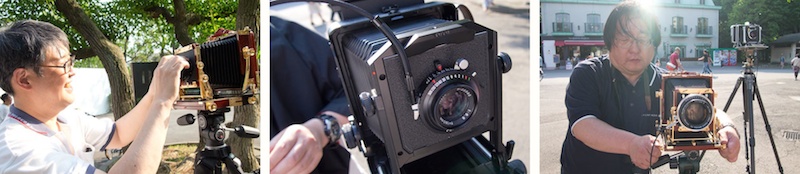 <b>上野公園にて4×5カメラを使っての撮影会。</b>