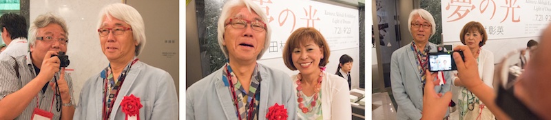 <b>その後、写真美術館の福原館長、笠原さんほかのスピーチからはじまった式典、正式なオープニング・パーティーを開催。</b>