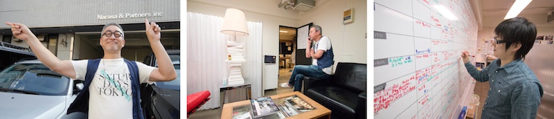 <b>ナカサ・アンド・パートナーにて。中道さんは撮影の現場ではもちろんプロとしてシビアに仕事をこなされるわけだが、会社内などプライベートに近い部分では基本的に人を楽しませるサービス精神豊富な方だ。おそらく仲佐さんからの影響も大きいのだと、この日社長室でお会いした時に思った（笑）</b>