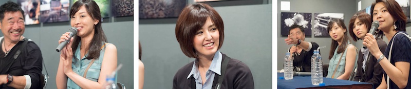 <b>山岸伸さんがプロデュースされている、その名も「PENフレンド」という各界の写真好きな方たちで行うするグループ展を毎年オリンパスギャラリーで開催している。今年は会期中に参加者から3名の女性ゲストを迎えてのトークショーを行なった。入場制限がかかりそうなくらい賑わっていた。司会はオリンパスギャラリーの早川さん。ボクもいきなり質問されて躊躇するという失態を演じてしまいました(笑)。観客席の後の方では山岸さんがずっとお付き合いされている芸能事務所の野田社長もいらっしゃっていて、お客さんたちは盛り上がっていた。</b>