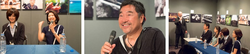 <b>山岸伸さんがプロデュースされている、その名も「PENフレンド」という各界の写真好きな方たちで行うするグループ展を毎年オリンパスギャラリーで開催している。今年は会期中に参加者から3名の女性ゲストを迎えてのトークショーを行なった。入場制限がかかりそうなくらい賑わっていた。司会はオリンパスギャラリーの早川さん。ボクもいきなり質問されて躊躇するという失態を演じてしまいました(笑)。観客席の後の方では山岸さんがずっとお付き合いされている芸能事務所の野田社長もいらっしゃっていて、お客さんたちは盛り上がっていた。</b>