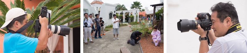 <b>山岸塾は2カ月に1回の割合で、約5年くらい続いてるイベントだ。この日は千葉県にあるスタジオで、3名のモデルさんの撮影会で約20名の参加者だった。みなさんそれぞれが違うカメラを持ち寄って、それを見ていても飽きないくらい種類も豊富だった。ランチタイムはカレーライス、すいか、取れたてのキュウリにトマト、そうめんなどの他にとうもろこしやソーセージも焼いてバーベキューも。ビールなど飲んで楽しい会だった。</b>