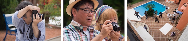 <b>山岸塾は2カ月に1回の割合で、約5年くらい続いてるイベントだ。この日は千葉県にあるスタジオで、3名のモデルさんの撮影会で約20名の参加者だった。みなさんそれぞれが違うカメラを持ち寄って、それを見ていても飽きないくらい種類も豊富だった。ランチタイムはカレーライス、すいか、取れたてのキュウリにトマト、そうめんなどの他にとうもろこしやソーセージも焼いてバーベキューも。ビールなど飲んで楽しい会だった。</b>