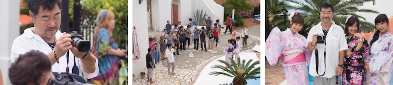 <b>山岸塾は2カ月に1回の割合で、約5年くらい続いてるイベントだ。この日は千葉県にあるスタジオで、3名のモデルさんの撮影会で約20名の参加者だった。みなさんそれぞれが違うカメラを持ち寄って、それを見ていても飽きないくらい種類も豊富だった。ランチタイムはカレーライス、すいか、取れたてのキュウリにトマト、そうめんなどの他にとうもろこしやソーセージも焼いてバーベキューも。ビールなど飲んで楽しい会だった。</b>