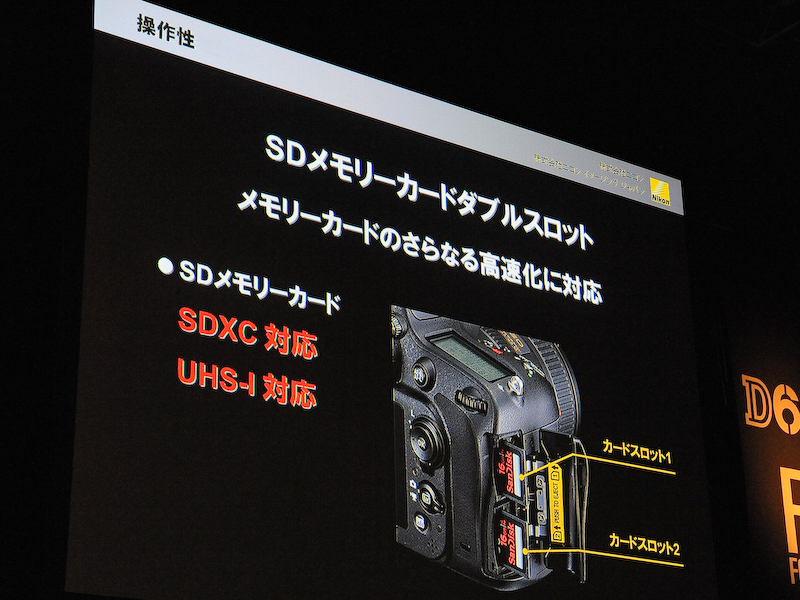 <b>UHS-I対応のダブルSDXCスロットを採用</b>