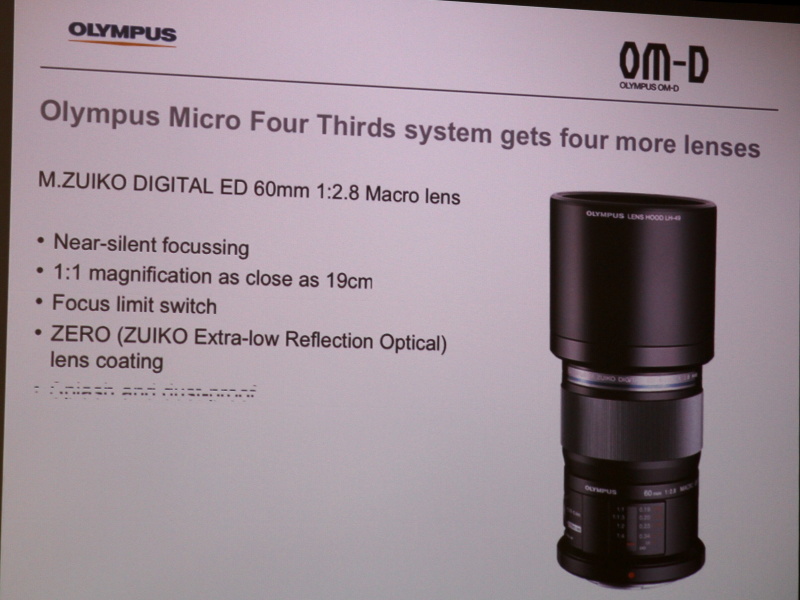 <b>以前からモックアップ展示などを行なっていた60mm F2.8を正式発表</b>