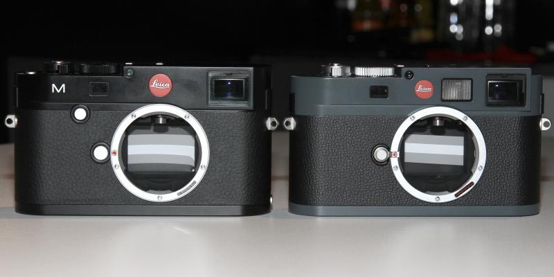 <b>ライカM（左）とライカM-E（右）を比較</b>