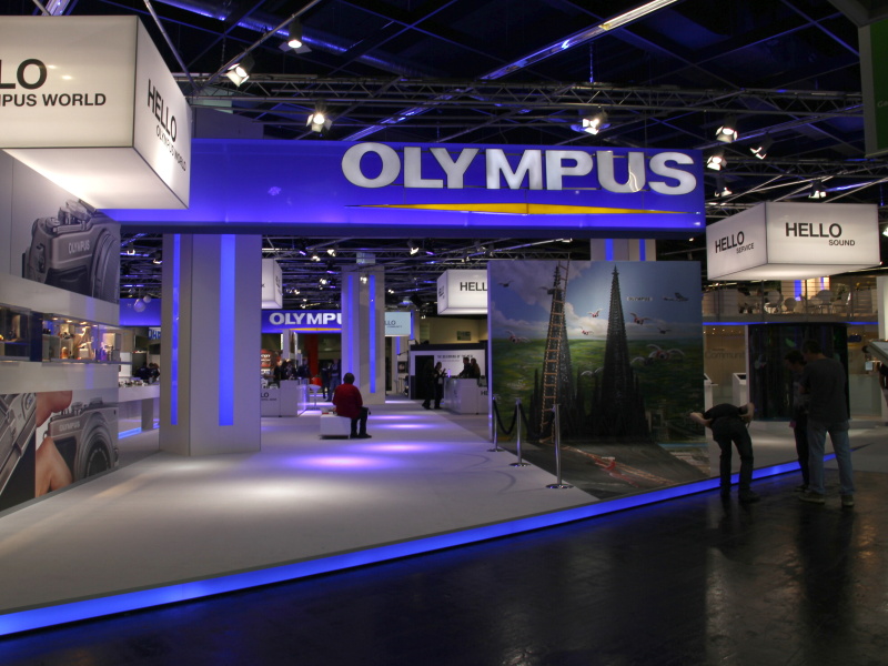 <b>フォトキナ2012でのオリンパスブース</b>
