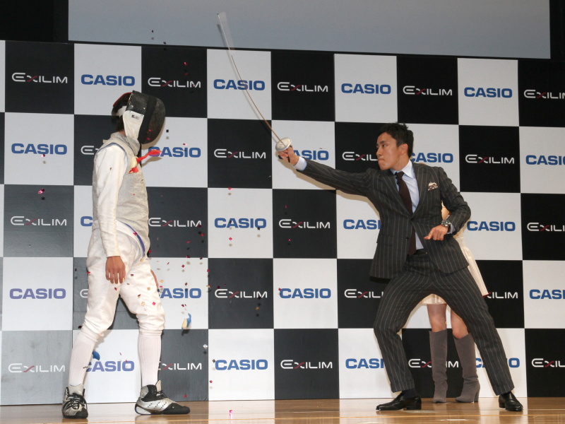 <b>時間の半分ほどを残して、素早く2つの風船を割った太田選手</b>