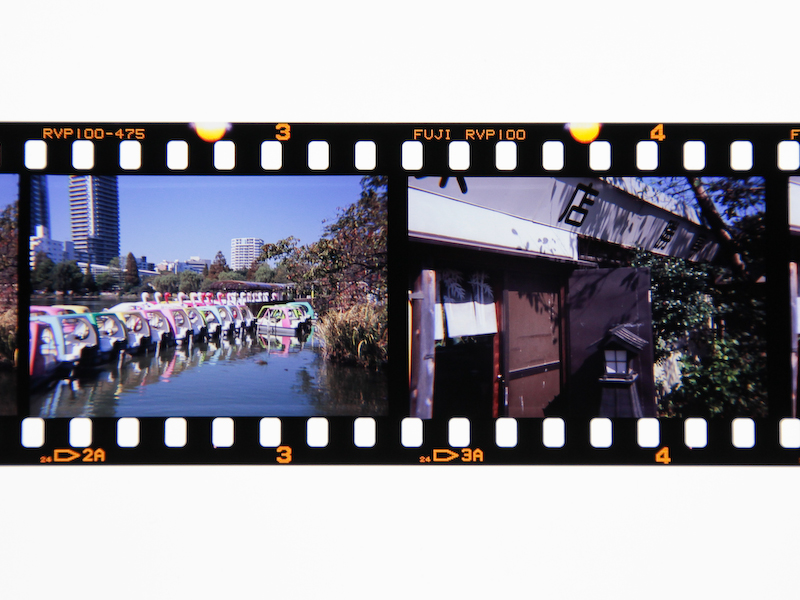 <b>パーフォレーションの外側に丸く感光しただけに終わってしまった</b>