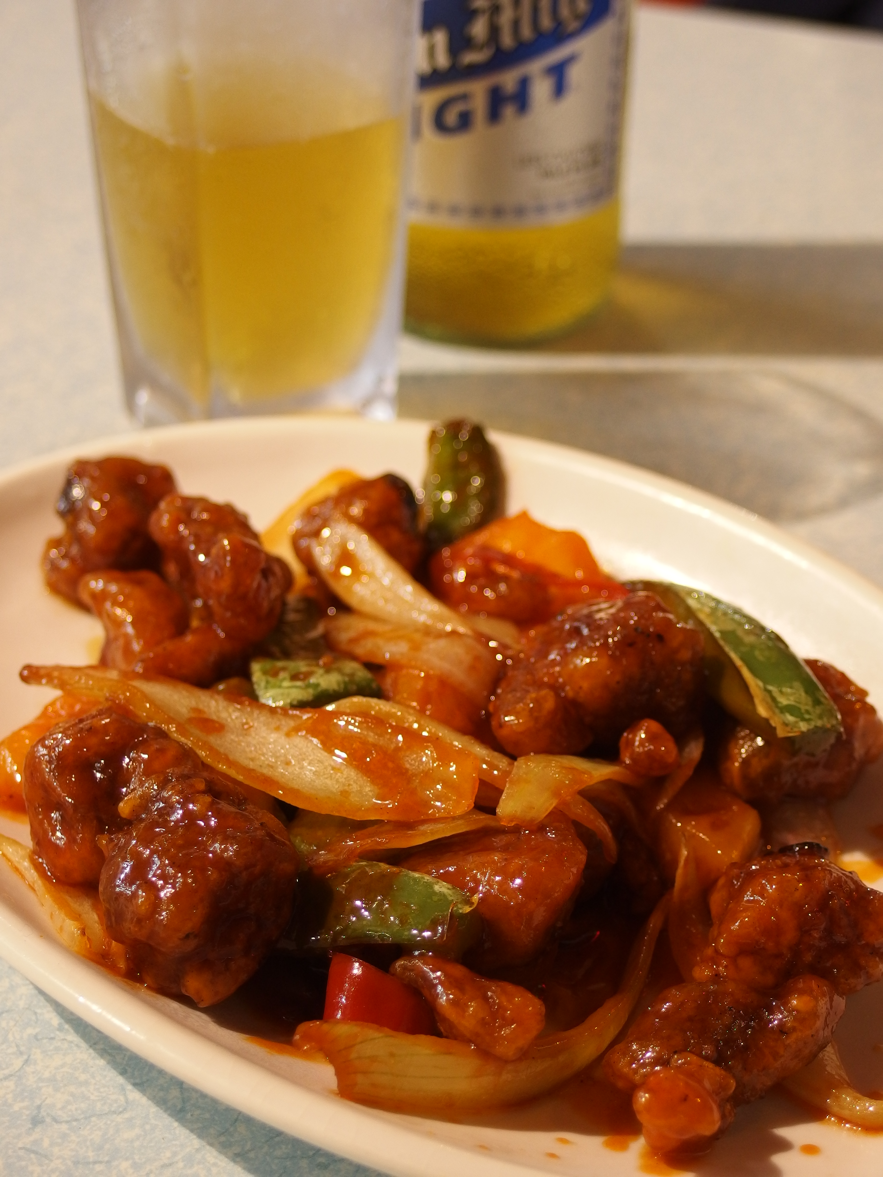 <b>香港の最後の夜に食べた酢豚。料理を気軽に撮影できるのもコンパクトデジタルカメラの魅力だ。</b>