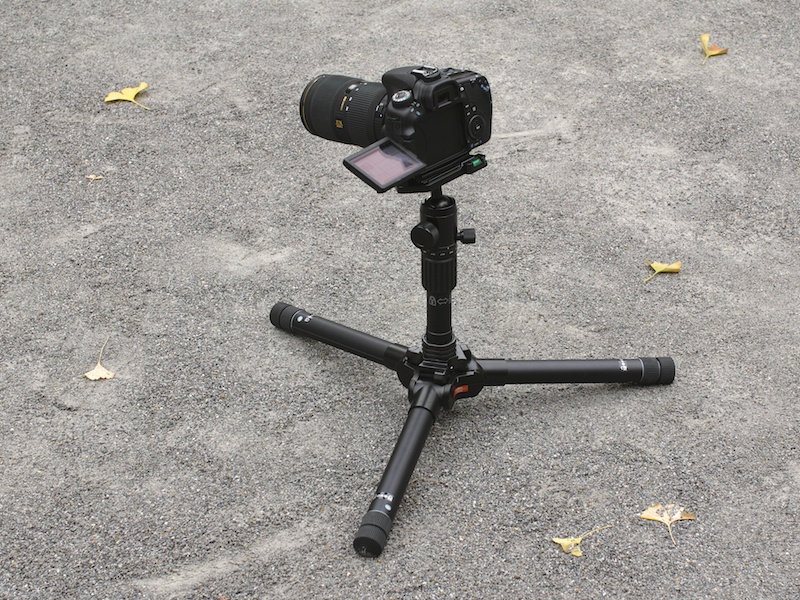 最も低いポジションにしたところ。機構上、腰高になるのはやむを得ない。