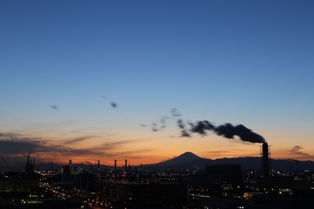 西側の空（日没から約20分）