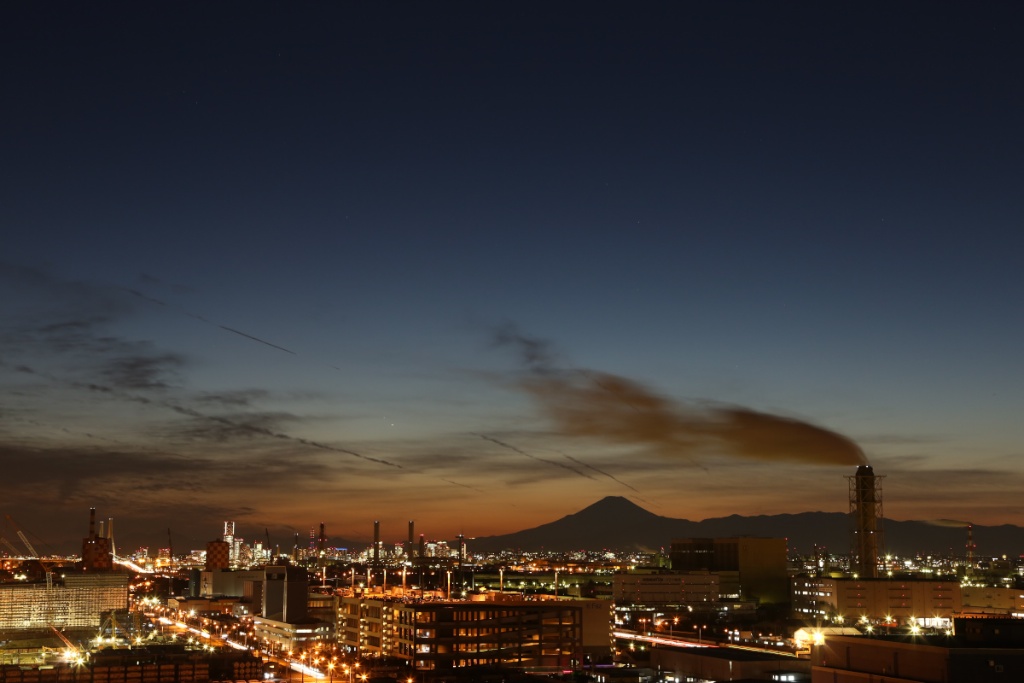 西側の空（日没から約40分）