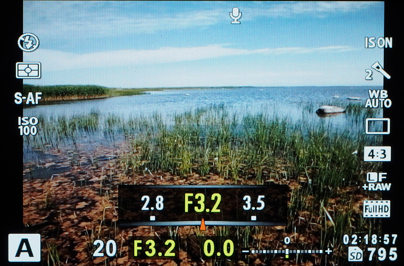 コントロールリングは設定した撮影モードに応じて様々な設定が可能。写真は絞り優先時の絞り値を設定しているところ。