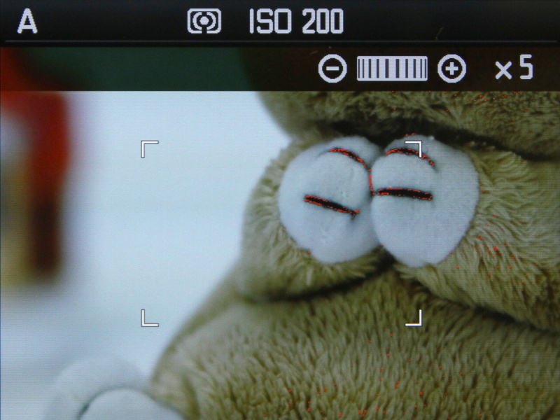 ボディ前面に新設されたFOCUSボタンで中央拡大が可能