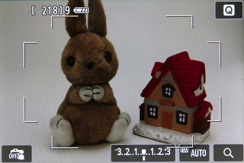 ライブビュー撮影画面