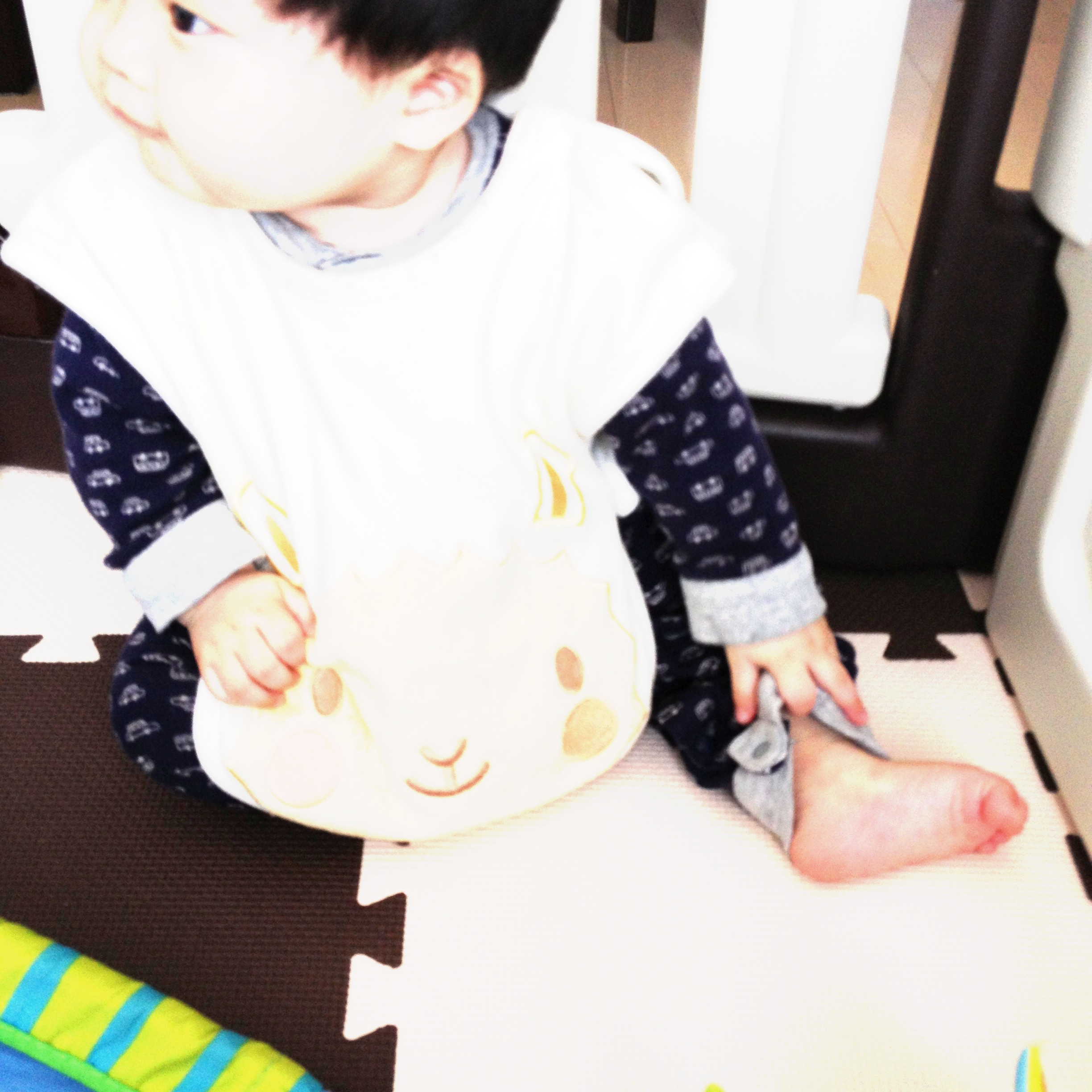 主役は子供じゃなくてスタイの羊の顔に変更!(笑)