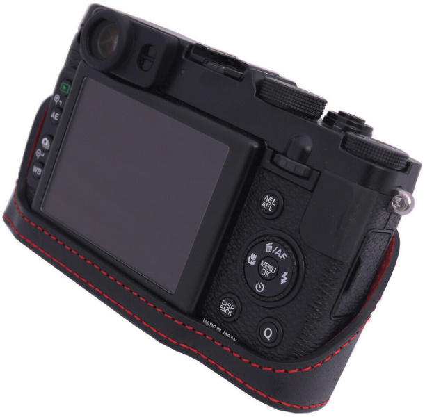 ブラック/レッドステッチ