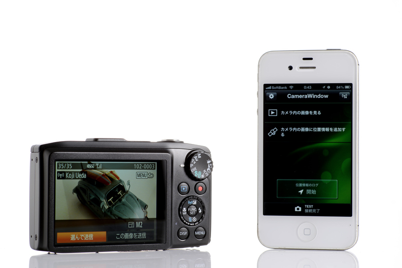 Wi-Fi機能を搭載し、スマホに画像を転送できる。旅先からいつものSNSに投稿できる