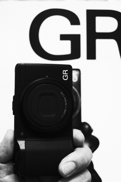 カタログの表紙と同じポーズで。やってみるとわかりますが、この手のモデルさん、けっこう手が大きいヒトですよ。