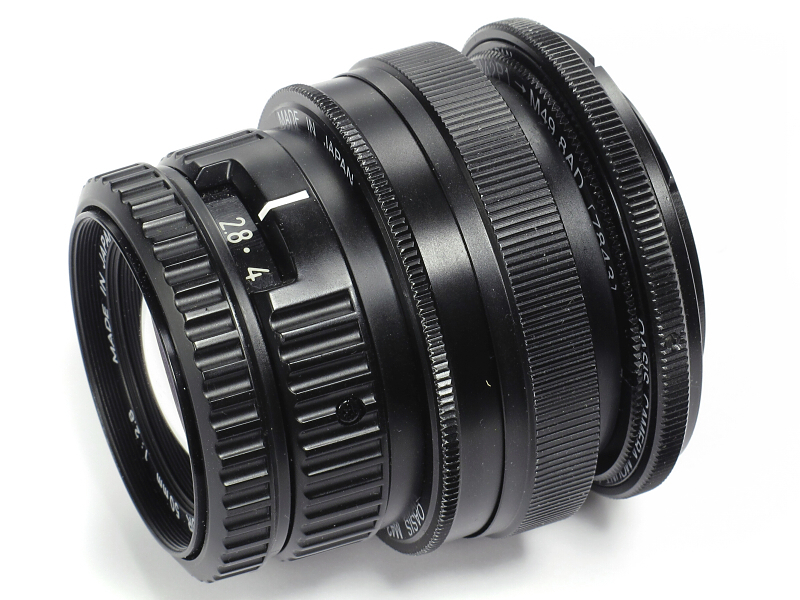 EL-NIKKOR 50mm F2.8にM42ヘリコイド【7842】を装着。謎の金属環を外し、M42-M39アダプタリングに換装したことで、中サイズのM42ヘリコイドでも無限遠が確保でき、最短45cmまでピントが合わせられるようになった。