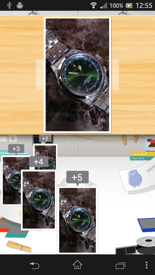 「＋」方向はシャッター後の写真