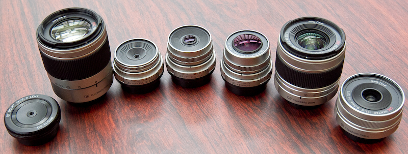 Qマウントレンズの全ラインナップ。