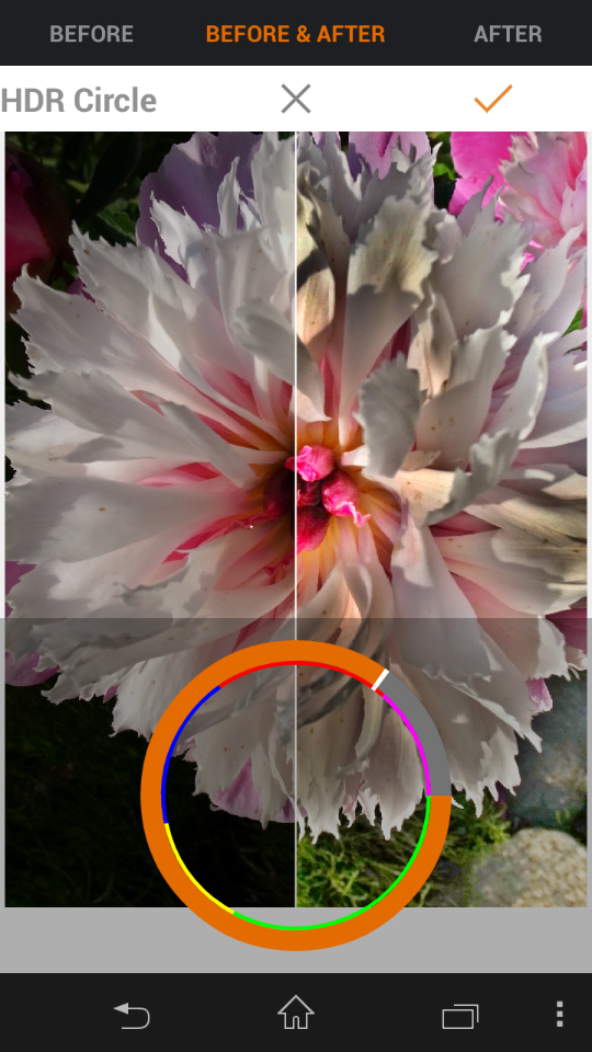 調整リングはなぞるように利用する。明るさだけでなく、さまざまな補正要素がリングの調整により一括反映される仕組みだ