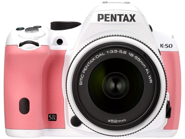 K-50の基本カラー。左上から時計回りにブラック、ホワイト、アクア、イエロー、ピンク、ブラウン。