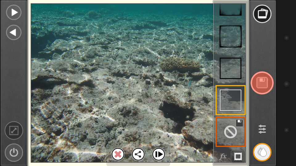 フレームも撮影時と同じように利用できる