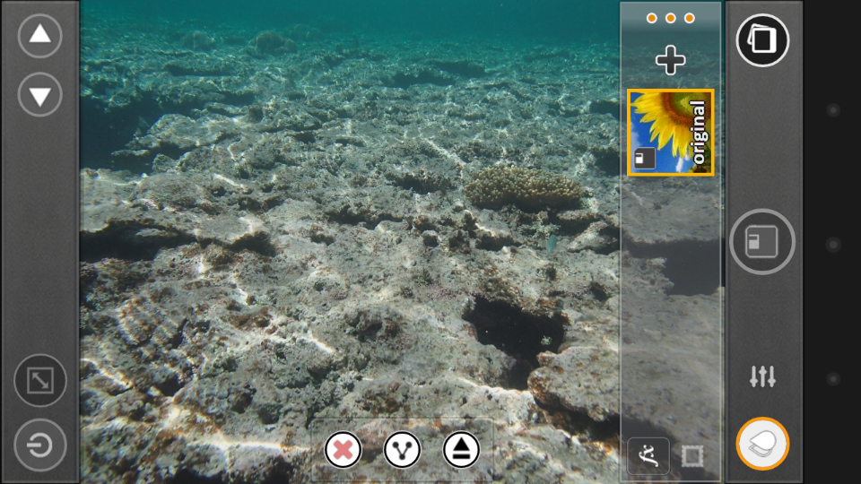 エフェクト機能の選択枠上部にある「…」をタップすると、お気に入りを表示できる