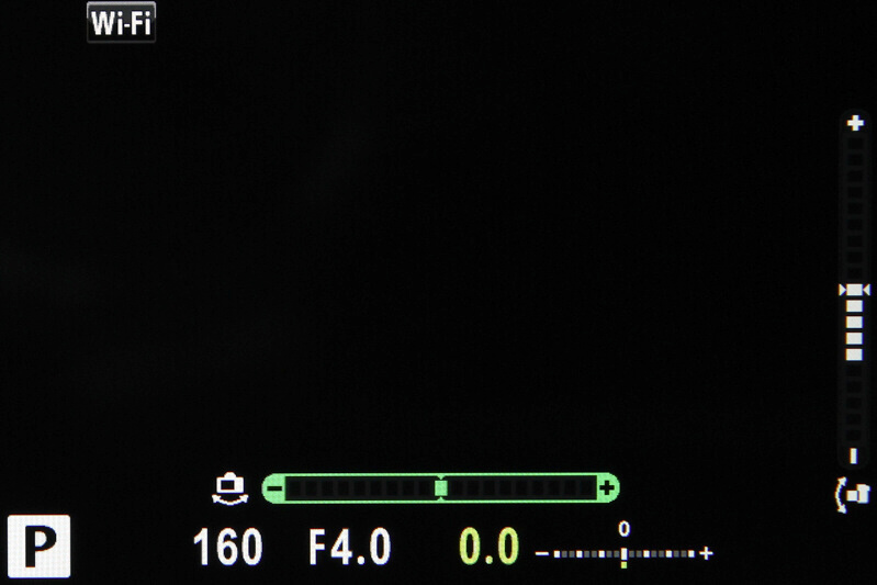 EVF撮影時の背面モニター表示