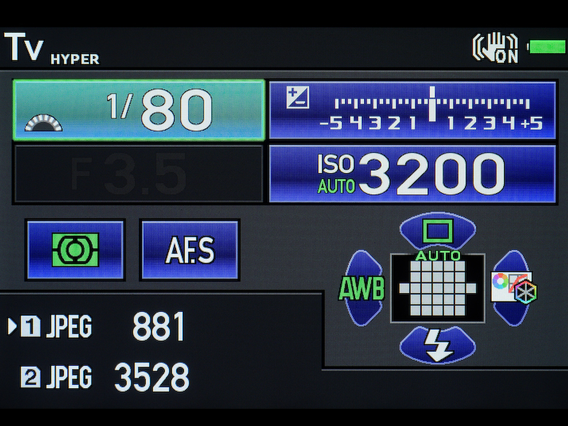 パラメーター表示の画面