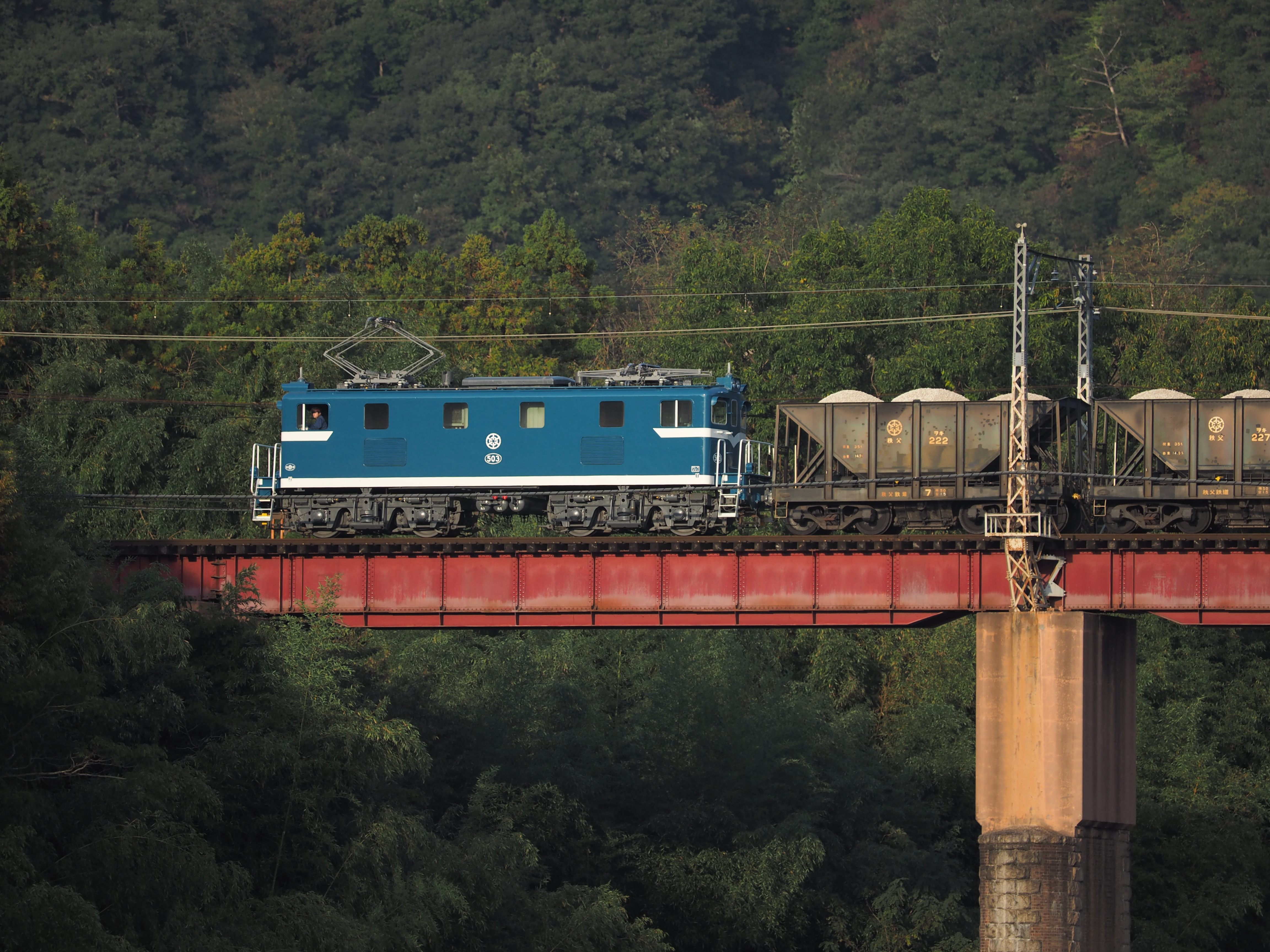 貨物列車が通ったので慌ててレンズを交換して撮影。ZUIKO DIGITAL ED 50-200mm F2.8-3.5 SWD / ISO200 / F3.5 / 1/160 / -1.0EV / 200mm
